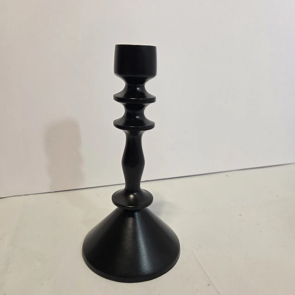 Target Black Sculpted Metal Candlestick